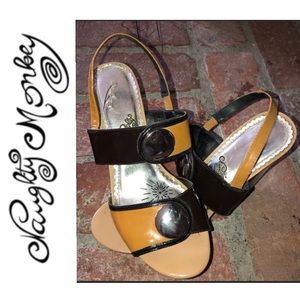 Naughty Monkey mod sandals, size 10